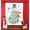 Herrschners Tis The Season To Sparkle Lap Quilt Top Stamped Cross-Stitch Kit