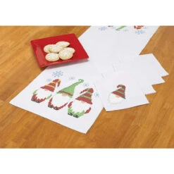 Herrschners Holiday Gnomes Set Stamped Cross-Stitch