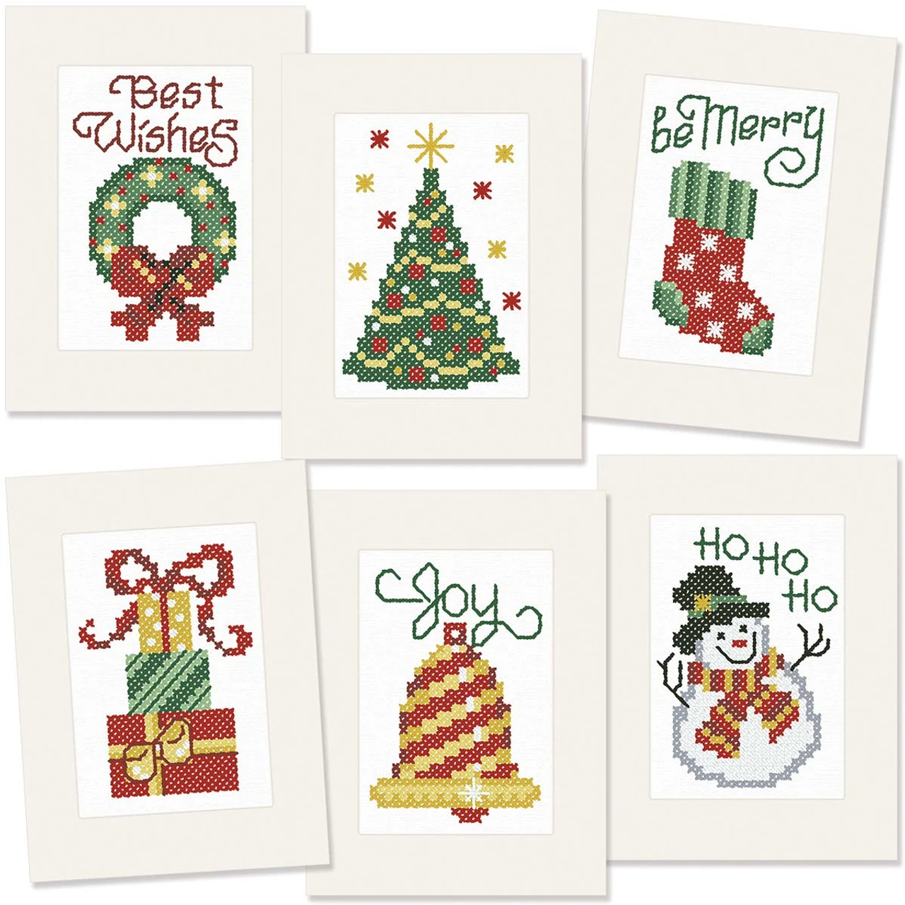 Herrschners Christmas Greeting Cards Stamped Cross-Stitch Kit 1 Herrschners Christmas Greeting Cards Stamped Cross-Stitch Kit