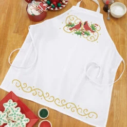 Herrschners Holiday Cardinal Apron Stamped Cross-Stitch