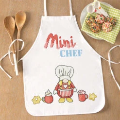 Herrschners Mini Chef Apron Stamped Cross-Stitch
