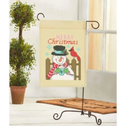 Herrschners Merry Christmas Porch Flag Stamped Cross-Stitch Kit