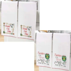 Herrschners Nauti Oar Nice & Christmas Wine Set Stamped Cross-Stitch