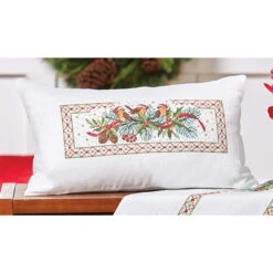 Craftways Santa Birds Pillow Cover Counted Cross-Stitch Kit