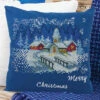 Craftways Merry Christmas Pillow Cover Stamped Cross-Stitch Kit