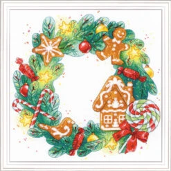 RIOLIS Gingerbread Wreath Counted Cross-Stitch Kit
