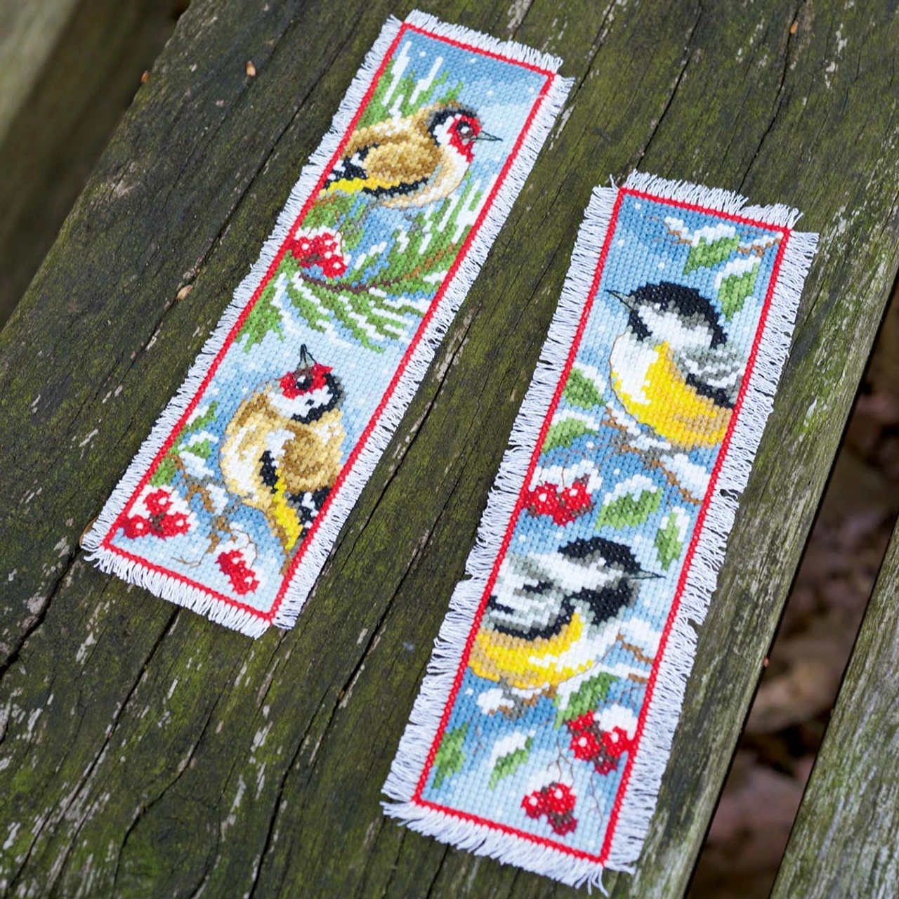 Vervaco Birds In Winter Bookmarks Counted Cross-Stitch Kit 1 Vervaco Birds In Winter Bookmarks Counted Cross-Stitch Kit