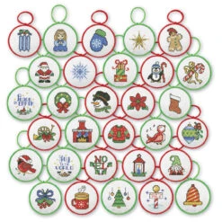 Herrschners Holiday Charm Ornaments Counted Cross-Stitch Kit