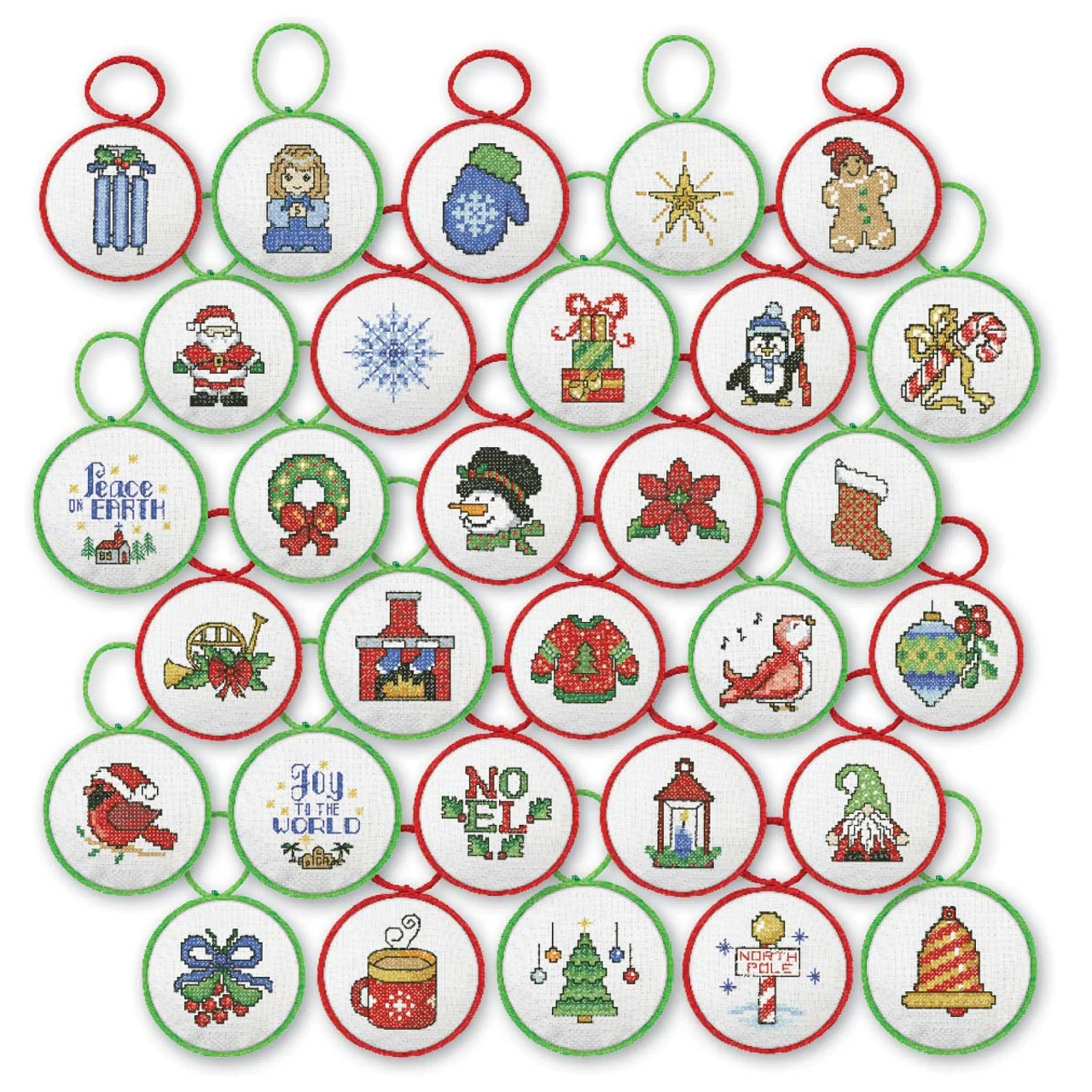 Herrschners Holiday Charm Ornaments Counted Cross-Stitch Kit 1 Herrschners Holiday Charm Ornaments Counted Cross-Stitch Kit