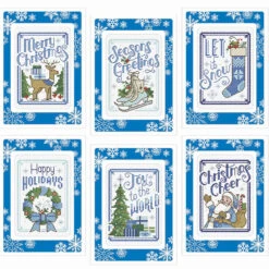 Herrschners Christmas Cheer Greeting Cards Counted Cross-Stitch Kit