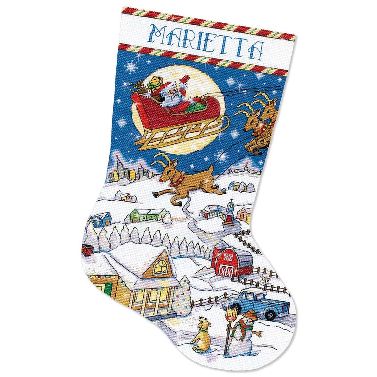 Design Works Countryside Delivery Stocking Counted Cross-Stitch Kit 1 Design Works Countryside Delivery Stocking Counted Cross-Stitch Kit