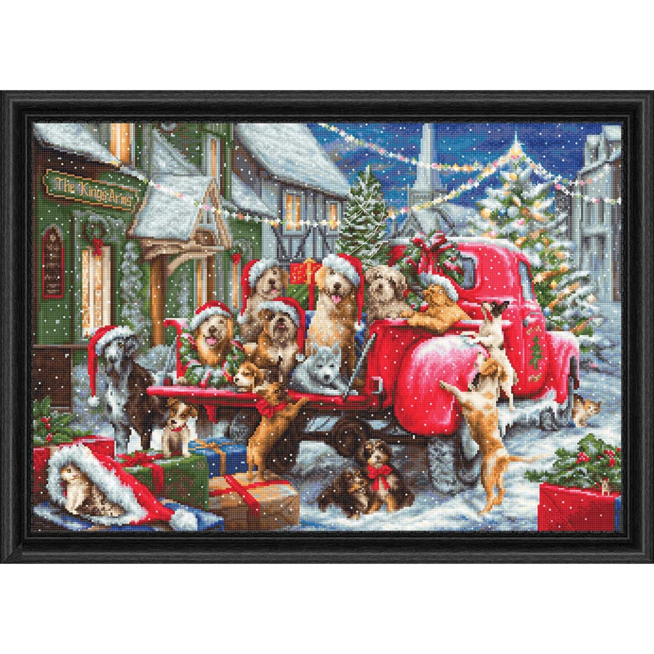 Luca-S Puppies Christmas Counted Cross-Stitch Kit 1 Luca-S Puppies Christmas Counted Cross-Stitch Kit