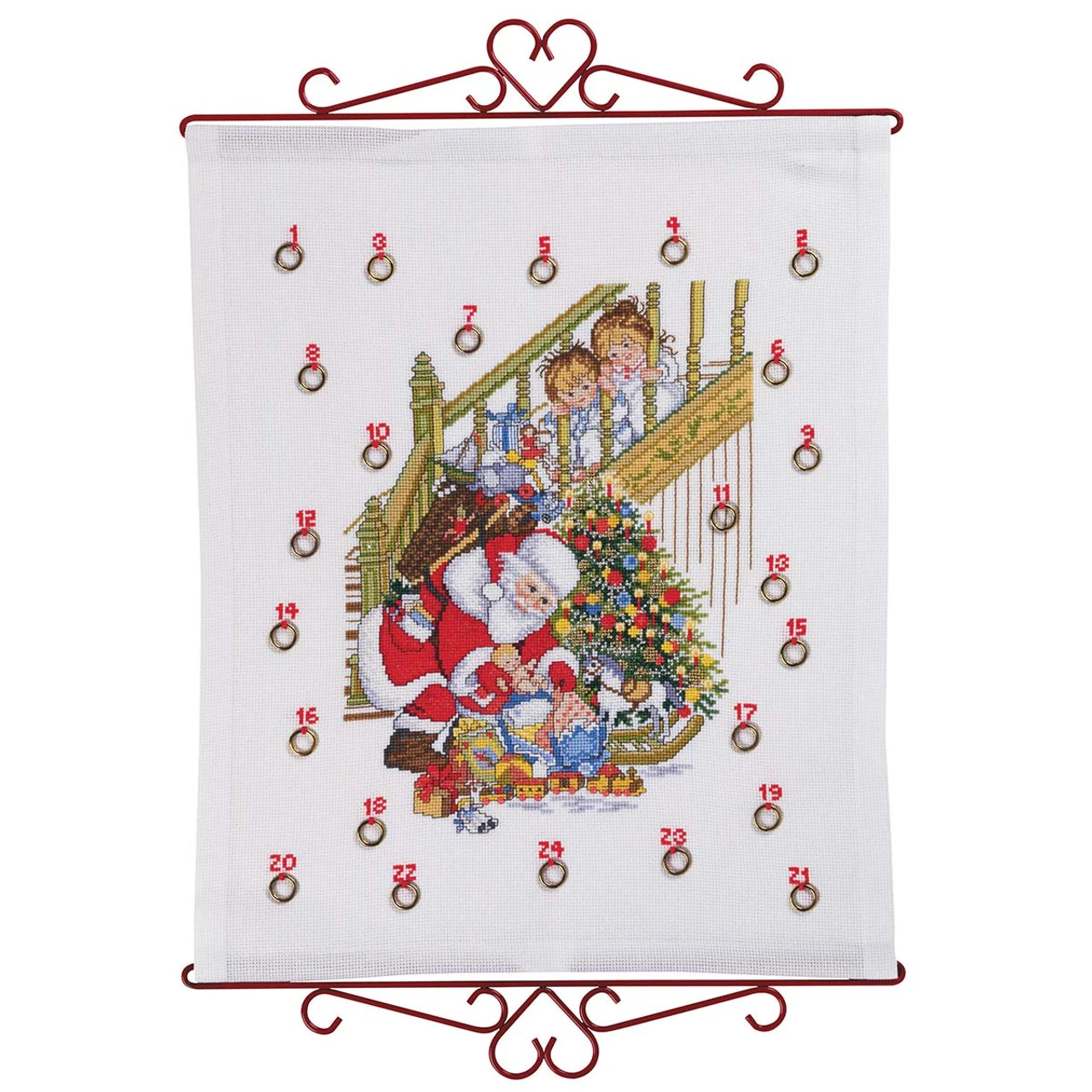 Eva Rosenstand Watching Santa Advent Calendar Counted Cross-Stitch Kit 1 Eva Rosenstand Watching Santa Advent Calendar Counted Cross-Stitch Kit