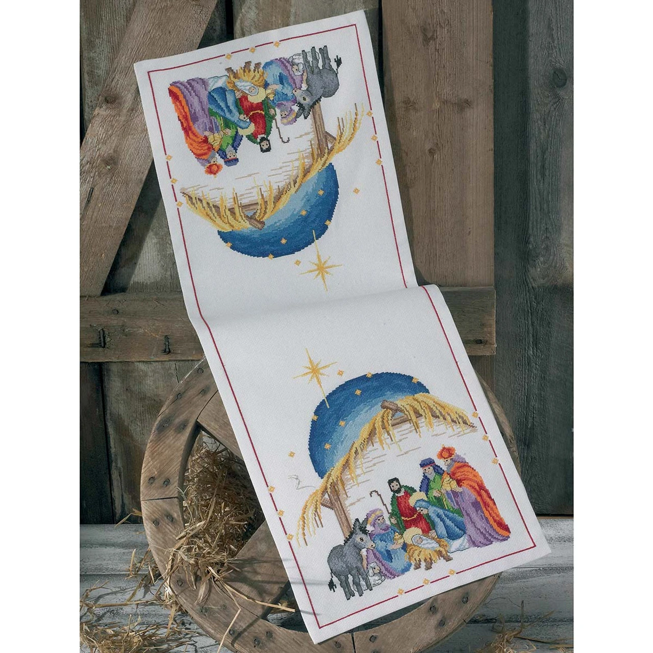 Permin Nativity Table Runner Counted Cross-Stitch Kit 1 Permin Nativity Table Runner Counted Cross-Stitch Kit