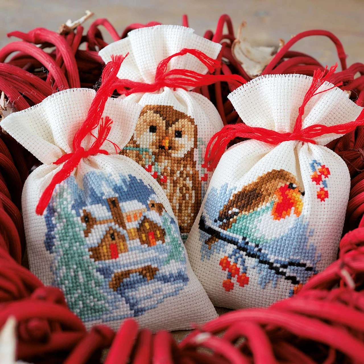 Vervaco Winter Bags Counted Cross-Stitch Kit 1 Vervaco Winter Bags Counted Cross-Stitch Kit