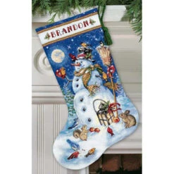 Dimensions Snowman & Friends Stocking Counted Cross-Stitch Kit