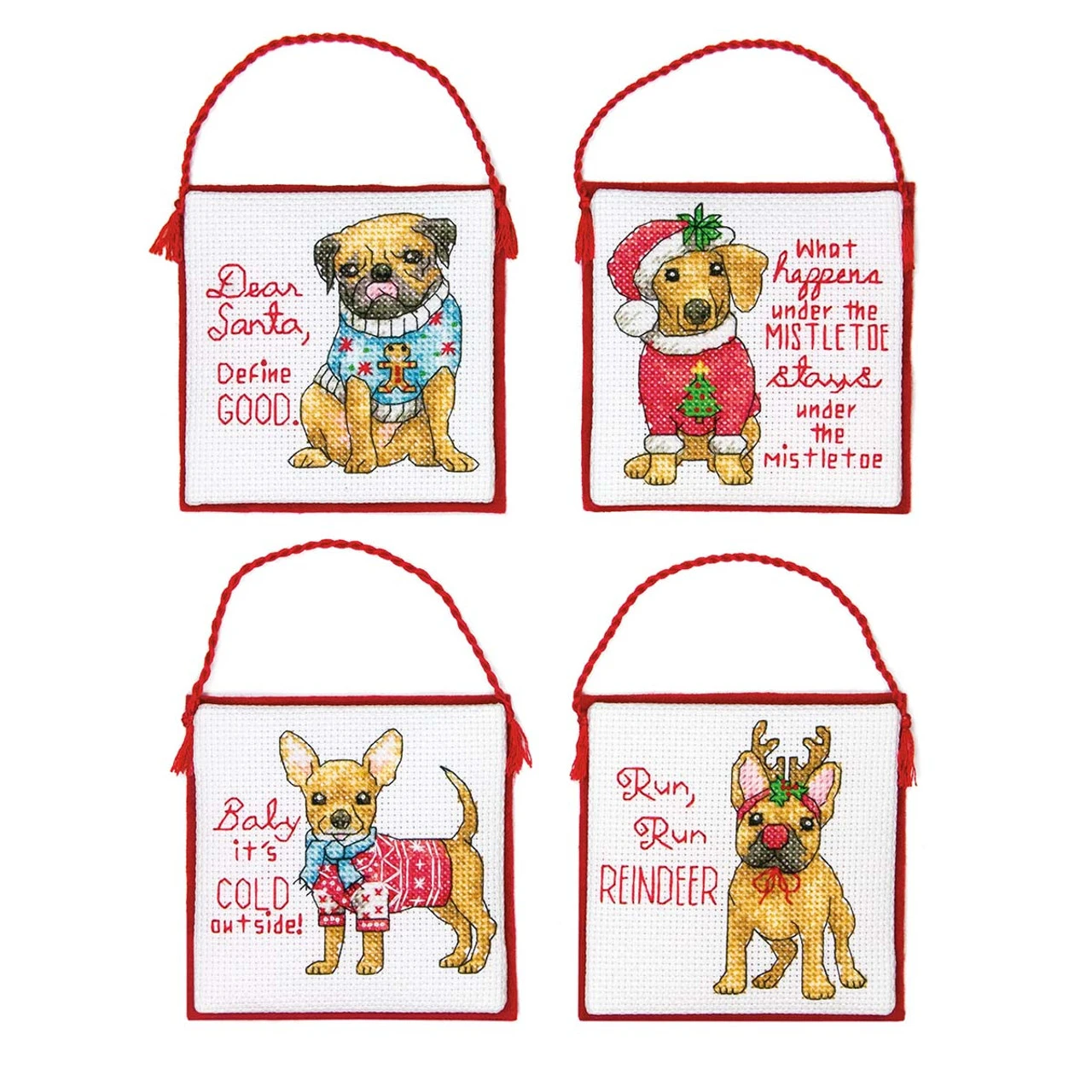 Dimensions Christmas Pups Ornaments Counted Cross-Stitch Kit 1 Dimensions Christmas Pups Ornaments Counted Cross-Stitch Kit