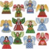 Herrschners Angels On High Ornaments Counted Cross-Stitch Kit