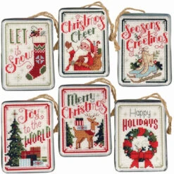 Herrschners Holiday Cheer Ornaments Counted Cross-Stitch Kit