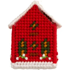 Herrschners Christmas Birdhouse Ornaments Plastic Canvas Kit -Stitch Mastery 570512 5 69917.1693467196