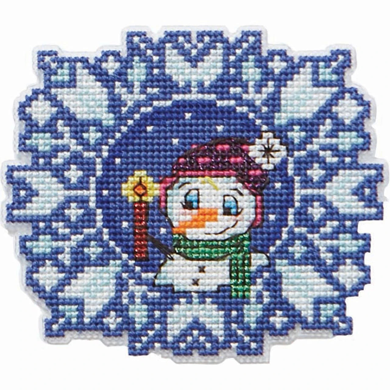 Herrschners Snowflake Snowmen Ornaments Counted Cross-Stitch Kit 2 Herrschners Snowflake Snowmen Ornaments Counted Cross-Stitch Kit - Image 2