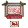 Herrschners Sleigh Rides Tin Frame Plastic Canvas Kit
