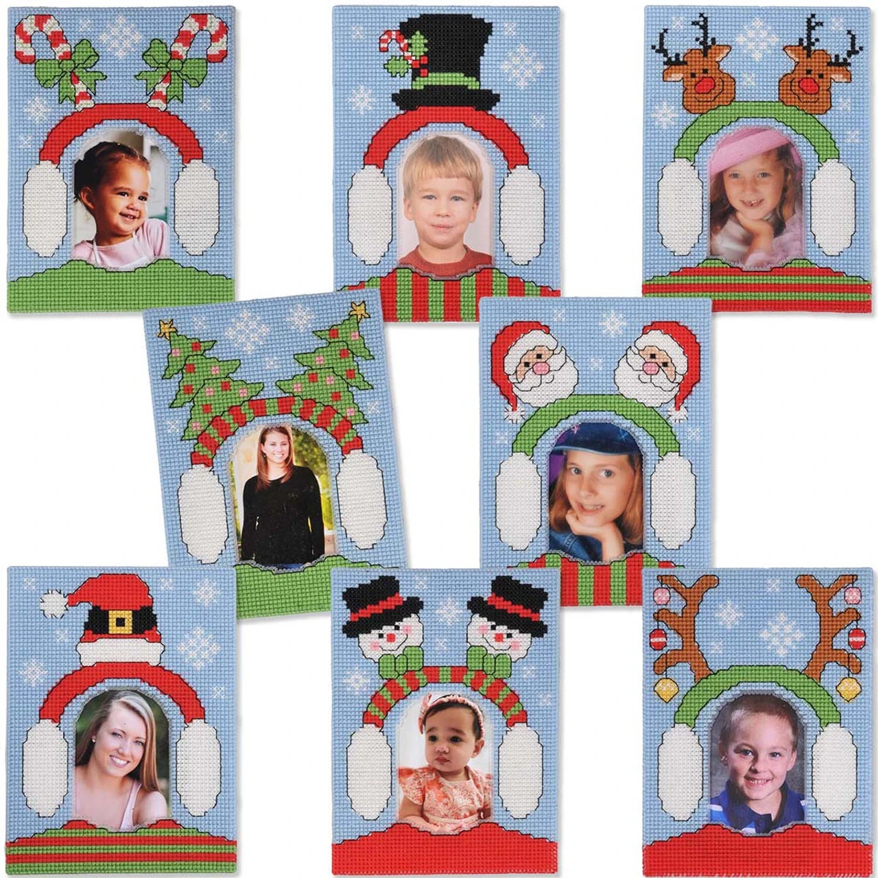 Herrschners Earmuff Photo Ornaments Counted Cross-Stitch Kit 1 Herrschners Earmuff Photo Ornaments Counted Cross-Stitch Kit