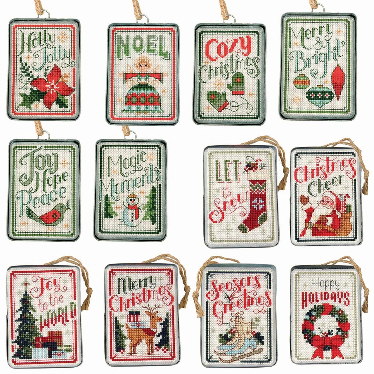 Herrschners Holiday Cheer Ornaments Set Counted Cross-Stitch 1 Herrschners Holiday Cheer Ornaments Set Counted Cross-Stitch