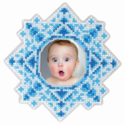 Herrschners Snowflake Flurries Photo Frame Counted Cross-Stitch Kit -Stitch Mastery 570639 3 37340.1693467489