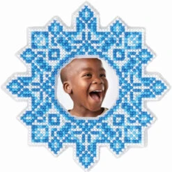 Herrschners Snowflake Flurries Photo Frame Counted Cross-Stitch Kit -Stitch Mastery 570639 4 89535.1693467490