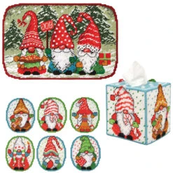 Herrschners Merry Gnomes Set Plastic Canvas