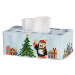 Herrschners Holiday Decorating Tissue Box Plastic Canvas Kit