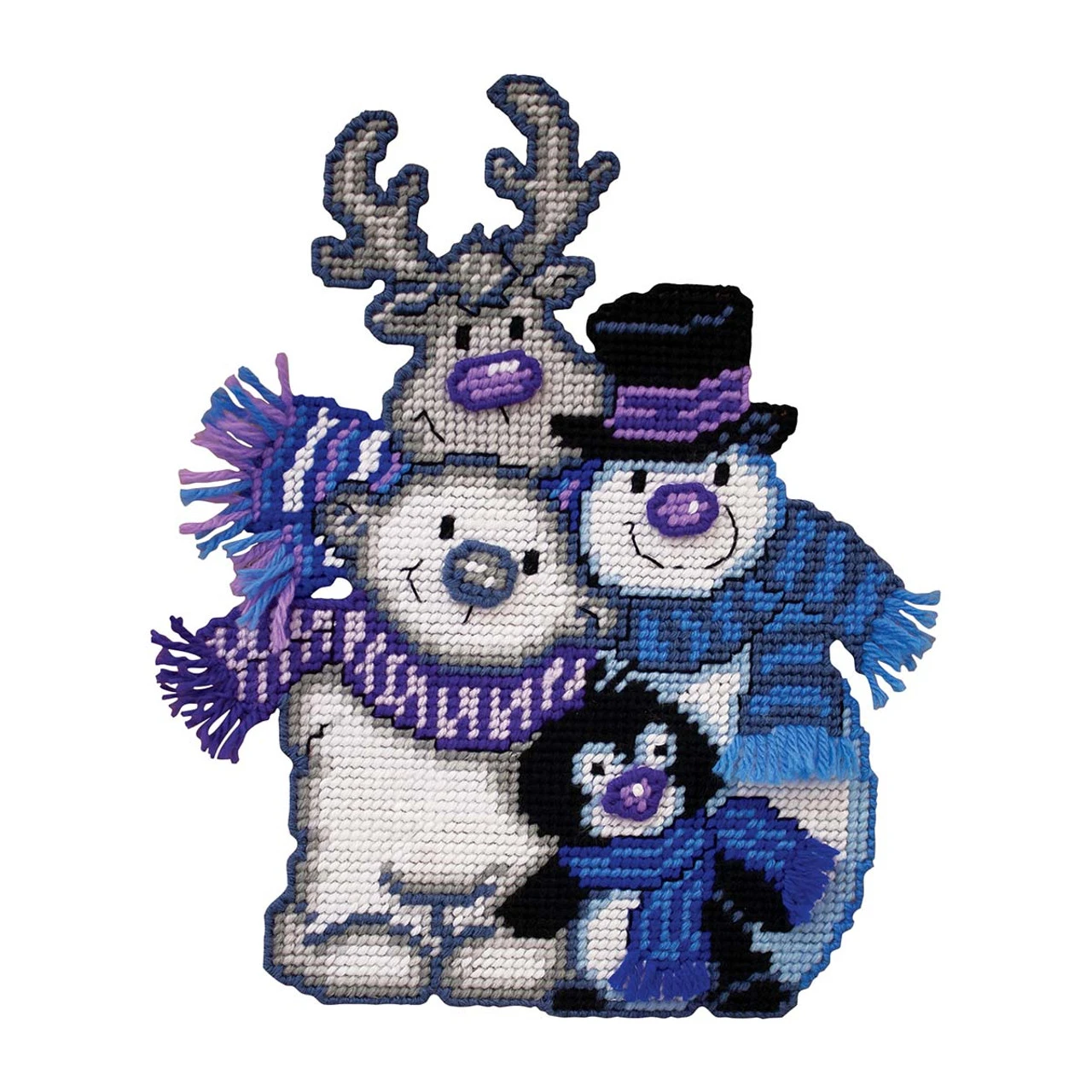 Design Works Winter Pals Wall Hanging Plastic Canvas Kit 1 Design Works Winter Pals Wall Hanging Plastic Canvas Kit