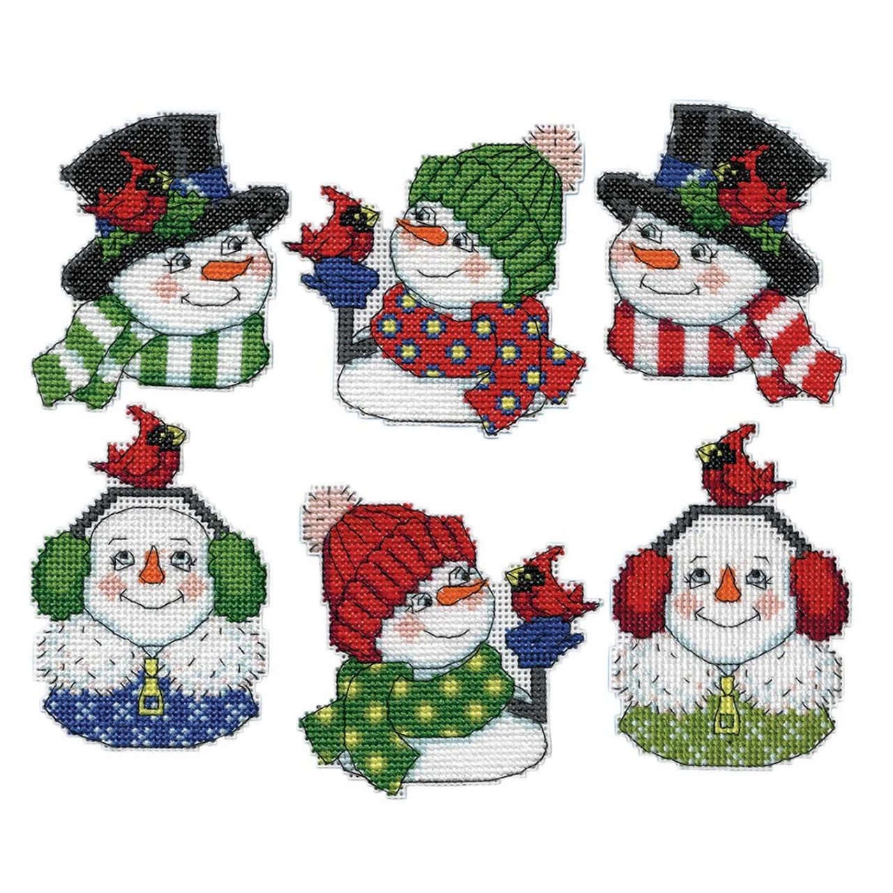 Design Works Snowmen Ornaments Counted Cross-Stitch Kit 1 Design Works Snowmen Ornaments Counted Cross-Stitch Kit