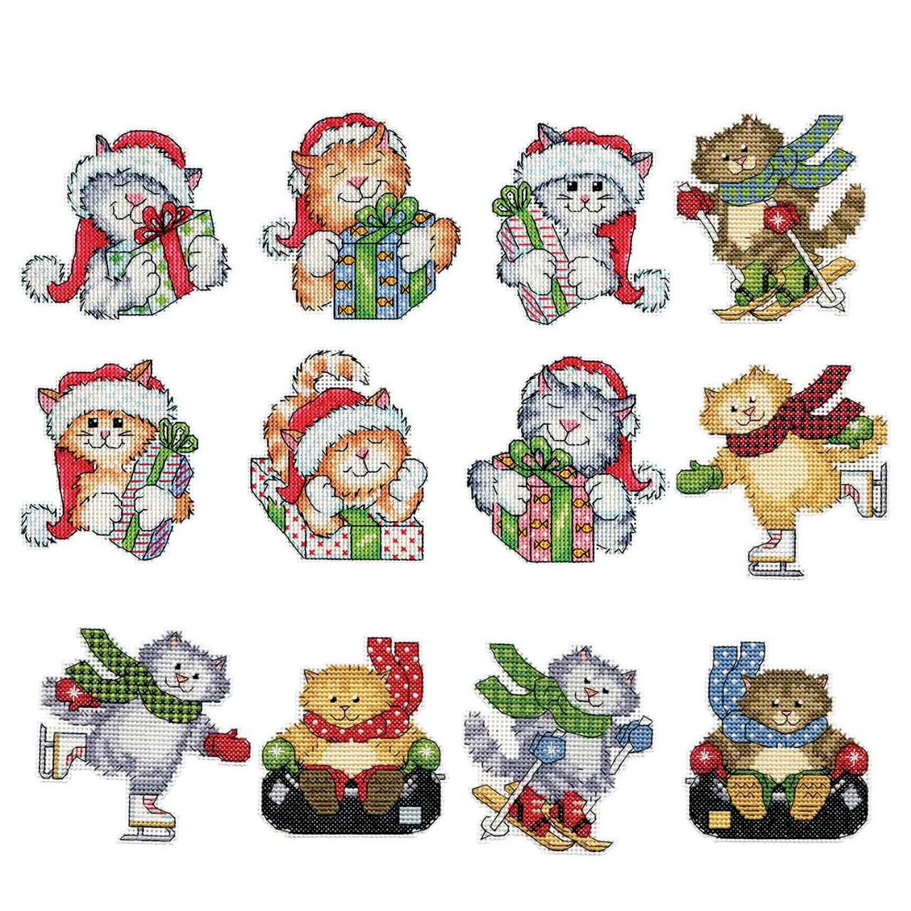 Design Works Cats Ornament Set Counted Cross-Stitch 1 Design Works Cats Ornament Set Counted Cross-Stitch