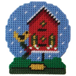 Herrschners Birdhouse Snow Globe Ornaments Plastic Canvas Kit -Stitch Mastery 570684 3 19738.1695648941