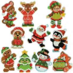 Herrschners Christmas Companions Ornaments Counted Cross-Stitch Kit