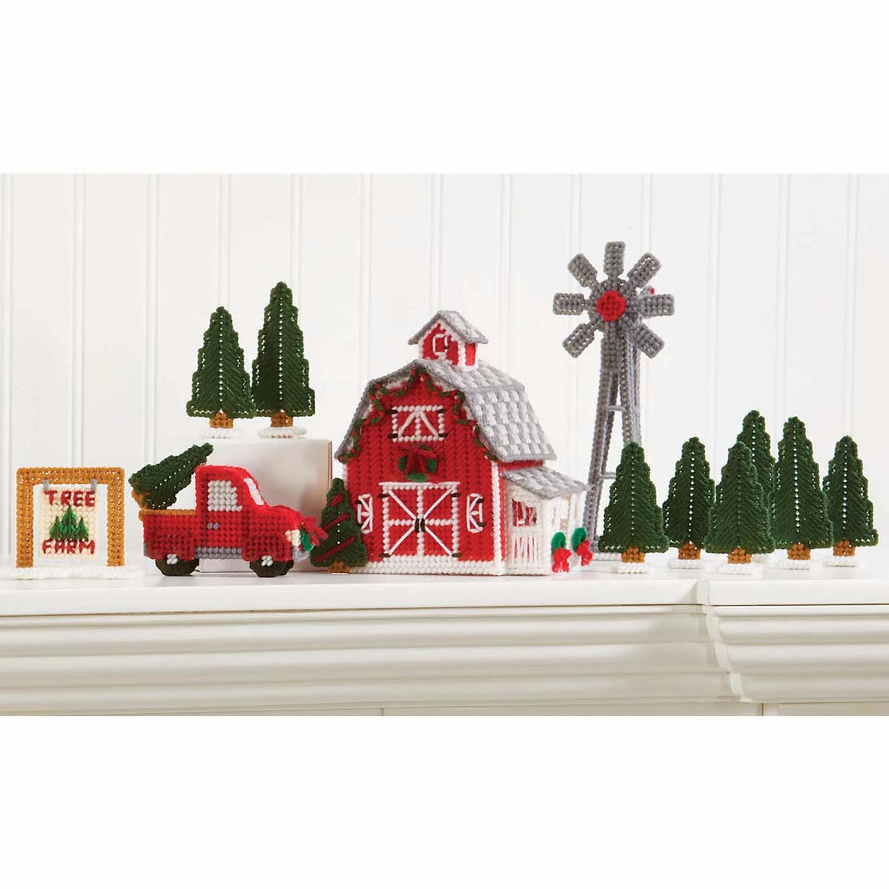 Herrschners Christmas Village - Tree Farm Plastic Canvas Kit 1 Herrschners Christmas Village - Tree Farm Plastic Canvas Kit